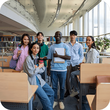 Staggered foreground